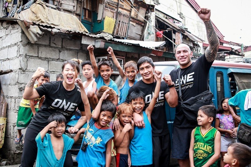 Angela Lee, Eduard Folayang and Brandon Vera (ONE Championship photo)