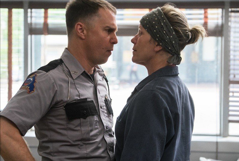 Sam Rockwell and Frances McDormand on "Three Billboards Outside Ebbing, Missouri"