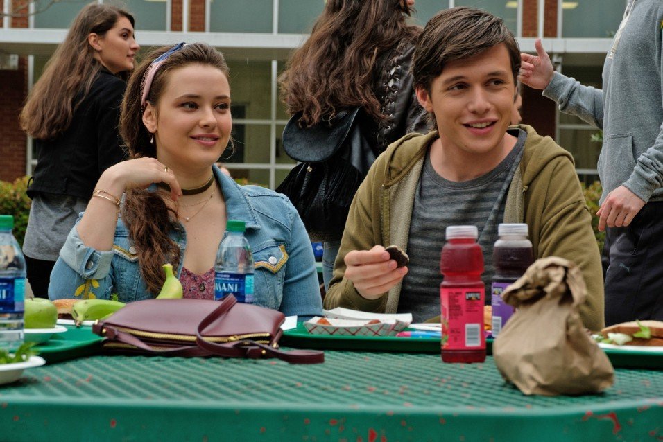 Katherine Langford and Nick Simon on "Love, Simon"