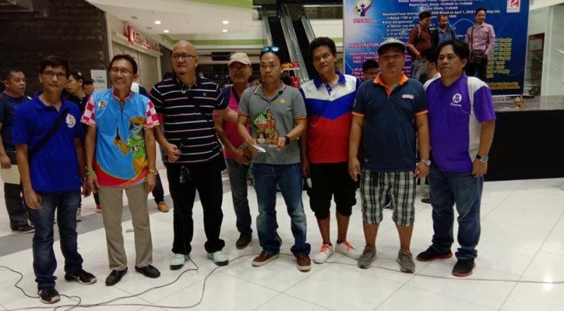 National Master (NM) Allan Cantonjos (fifth from left) received the championships' trophy plus the top prize P60,000 from tournament director Hon. BM Alfredo B. de Veyra (3rd from left) after Larry Dumadag 2 chess team won the just concluded Hon. BM Alfredo B. de Veyra III Cup Tatluhan Mindanao Rapid Chess Championship last Sunday, July 22, 2018 at the Robinsons Place in Tagum City, Davao del Norte.