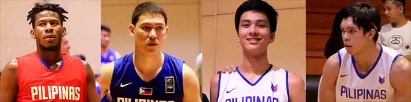 (L-R) CJ Perez, Robert Bolick, Kai Sotto and Thirdy Ravena (photos by Peter Baltazar)