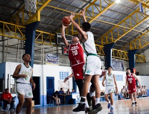 Justine Sanchez of San Beda goes up for a shot.