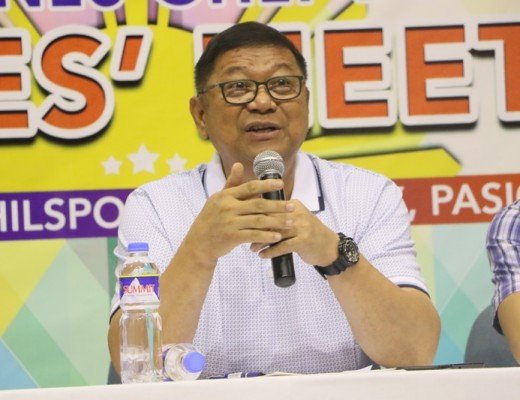 PSC Chairman William 'Butch' Ramirez led the Team Philippines Chef de Mission Coaches' Meeting yesterday at the Multi-Purpose Arena, PhilSports Complex, Pasig City.