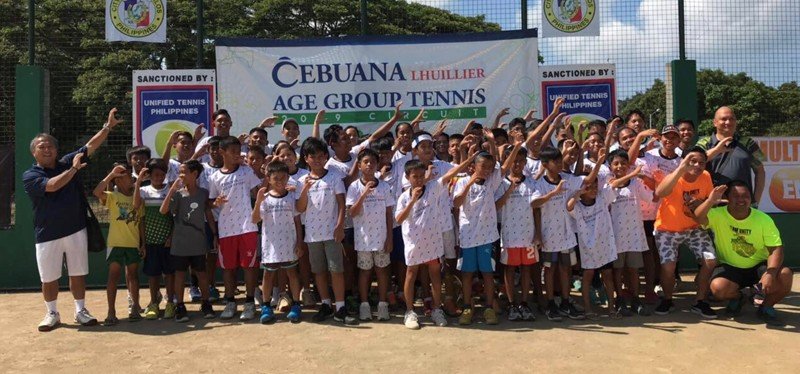 Some of the participants of the CebuanaLhuillier Age Group Tennis tournament included these kids from San Carlos, Negros Occidental