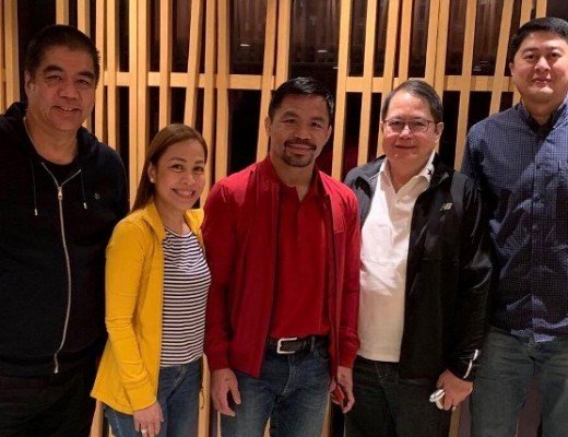 The PBA and the MPBL are now joining forces to eliminate game-fixing. No less than Senator Manny Pacquiao, CEO and founder of the MPBL met with officials of the PBA headed by Chairman Ricky Vargas of TNT and Commissioner Willie Marcial. Also presnet during the meeting at the Shangri-La Hotel in Makati are MPBL commissioner Kenneth Duremdes (right) and Ms. Chaye Cabal-Revilla, team owner of the Bacoor Strikers in the MPBL