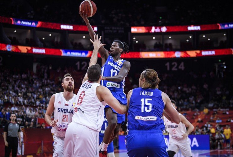CJ Perez led the losing cause of Gilas Pilipinas with 16 points and 3 assists against Serbia.  (FIBA.com photo)