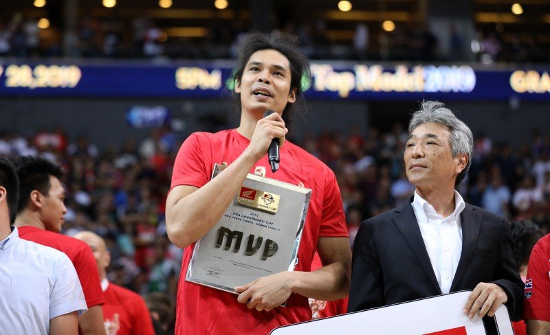 Japeth Aguilar of Barangay Ginebra is named PBA Finals MVP. (PBA Images)