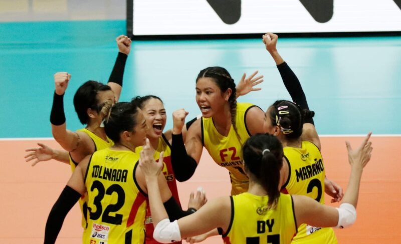 F2 Logistics celebrate in their game against PetroGazz [PNVF photo]