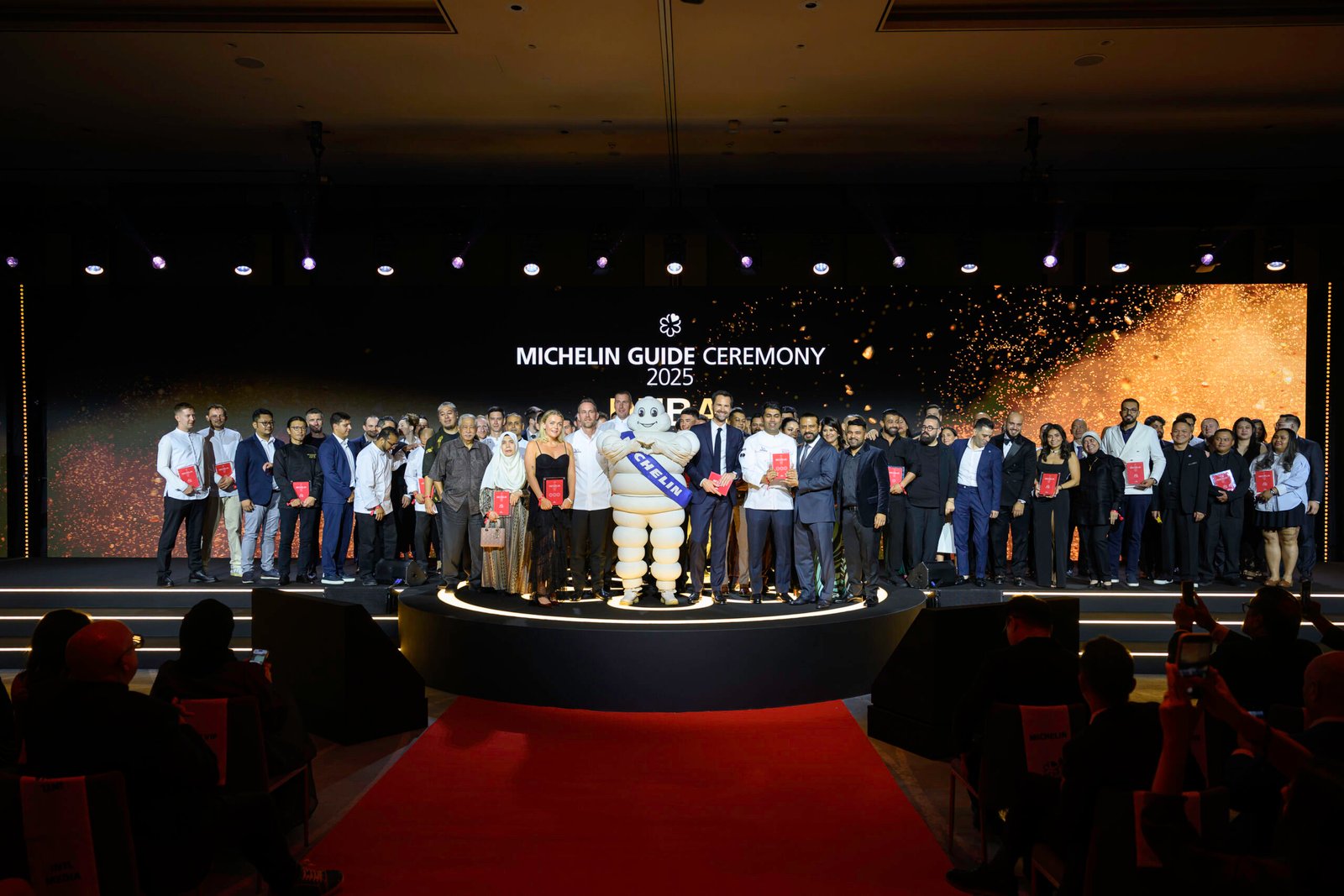 The Trèsind Studio team celebrates its historic Three MICHELIN Star win in Dubai.