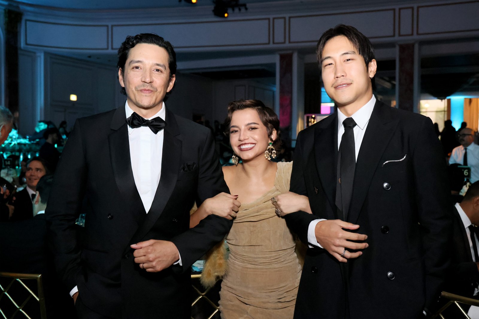 (L-R) Gabriel Luna, Isabela Merced, and Young Mazino attend the National Hispanic Media Coalition's 2025 Impact Awards Gala at Beverly Wilshire, A Four Seasons Hotel on June 06, 2025 in Beverly Hills, California. (Photo by Rodin Eckenroth/Getty Images for National Hispanic Media Coalition)