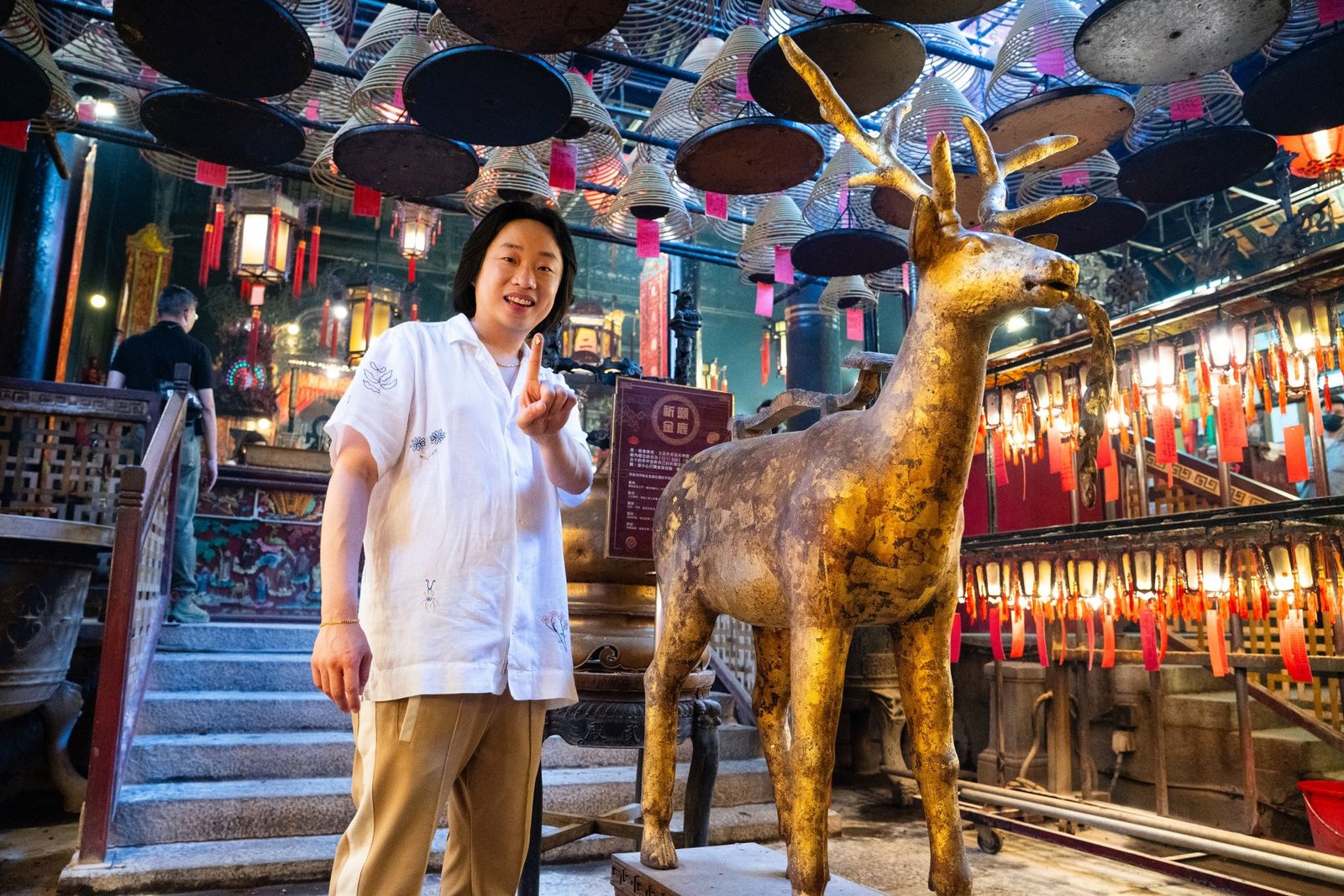 Jimmy O. Yang reconnects with his roots in Hong Kong, starting his journey at the historic Man Mo Temple in Sheung Wan.
