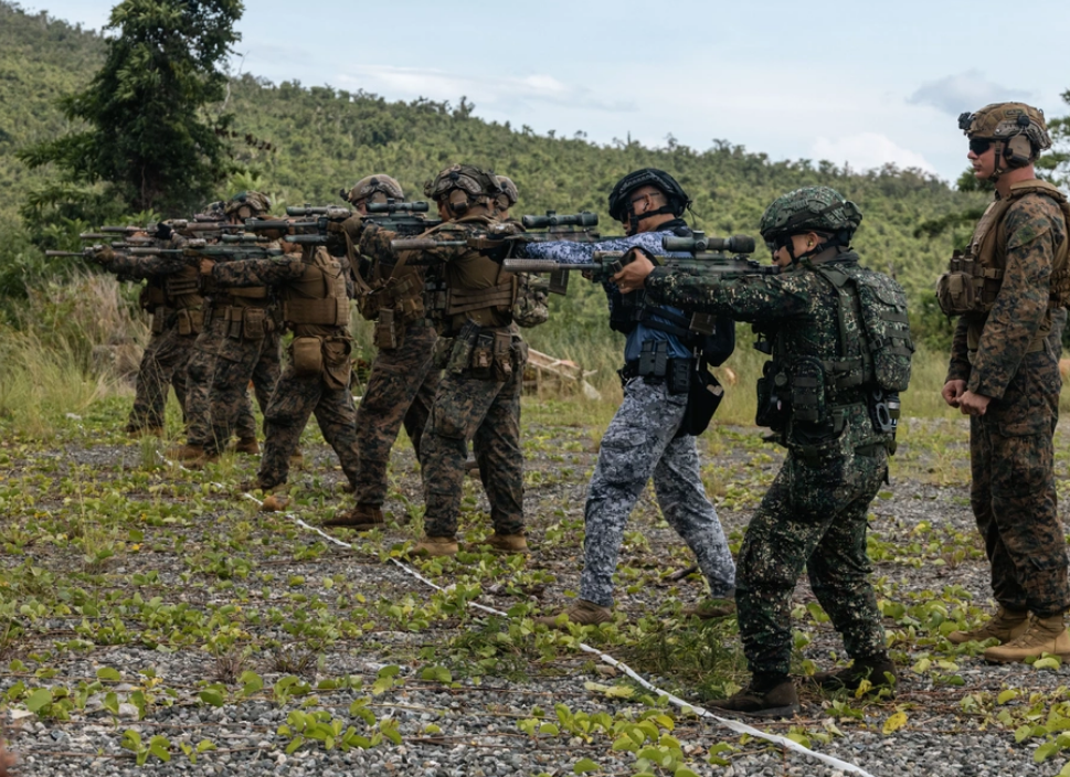 U.S. Marines and Philippine Marines engage in jungle survival training during ACD 25.3 in Palawan.