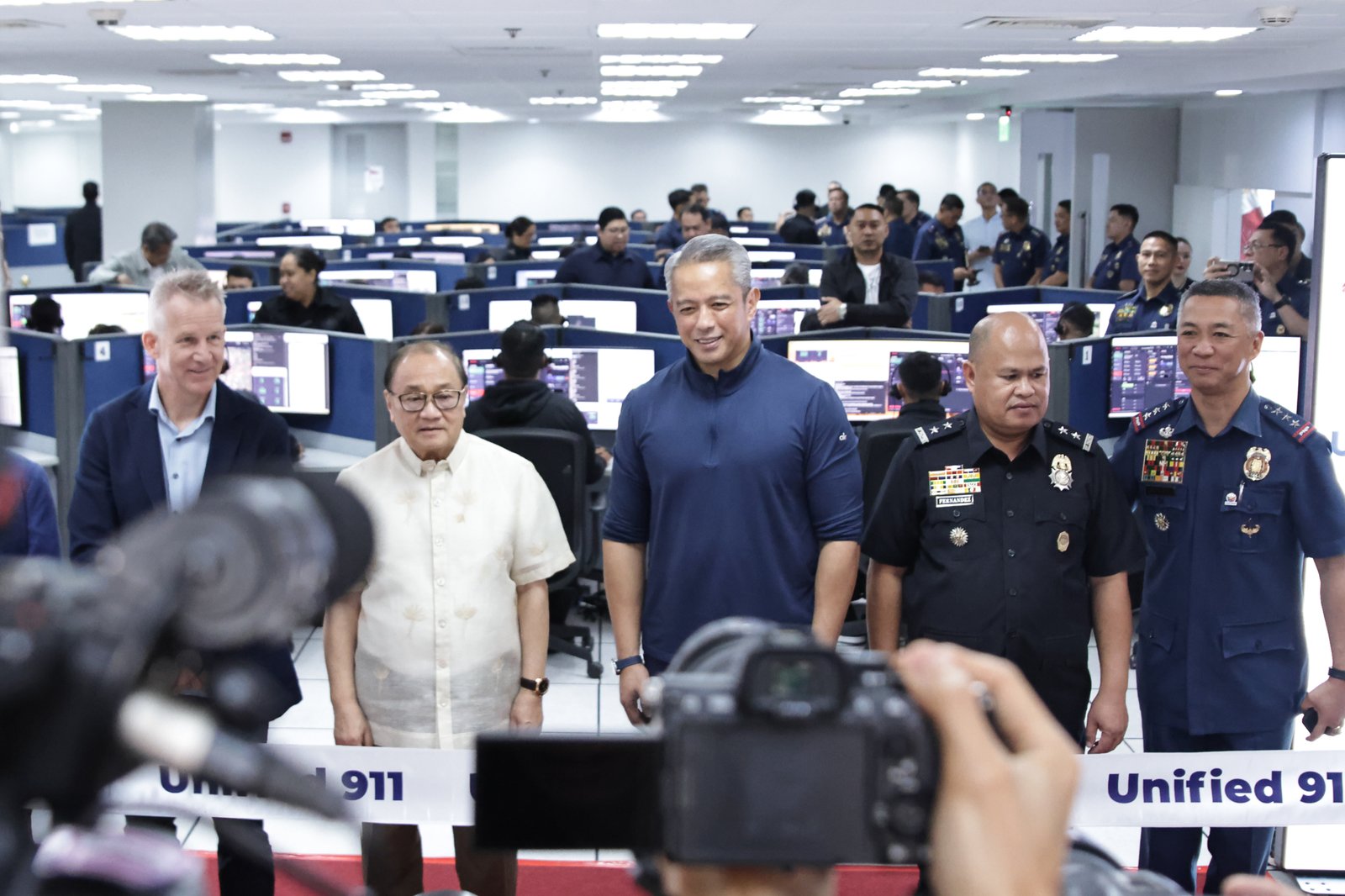 Officials launch Unified 911 in the Philippines, unveiling the new national emergency hotline.