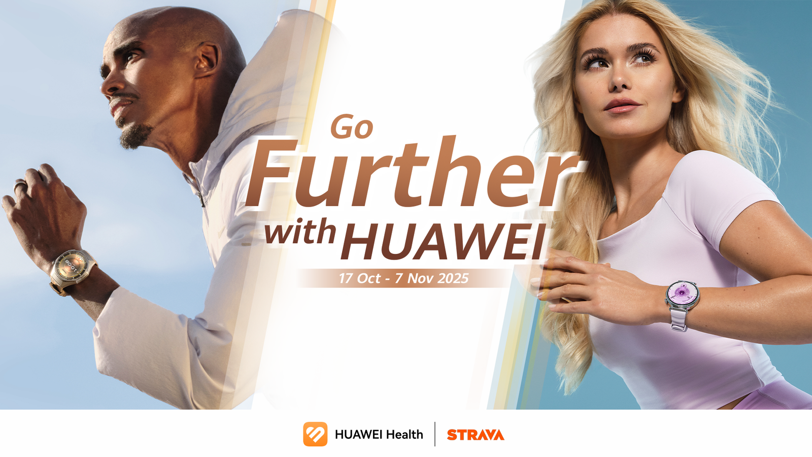 Participants can track their workouts through Strava or Huawei Health during the Go Further with Huawei Challenge.