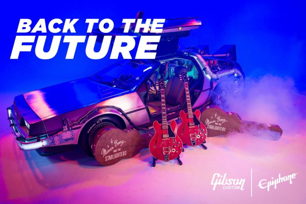 Gibson unveils the Back to the Future Collection featuring limited-edition ES-345 guitars and apparel.