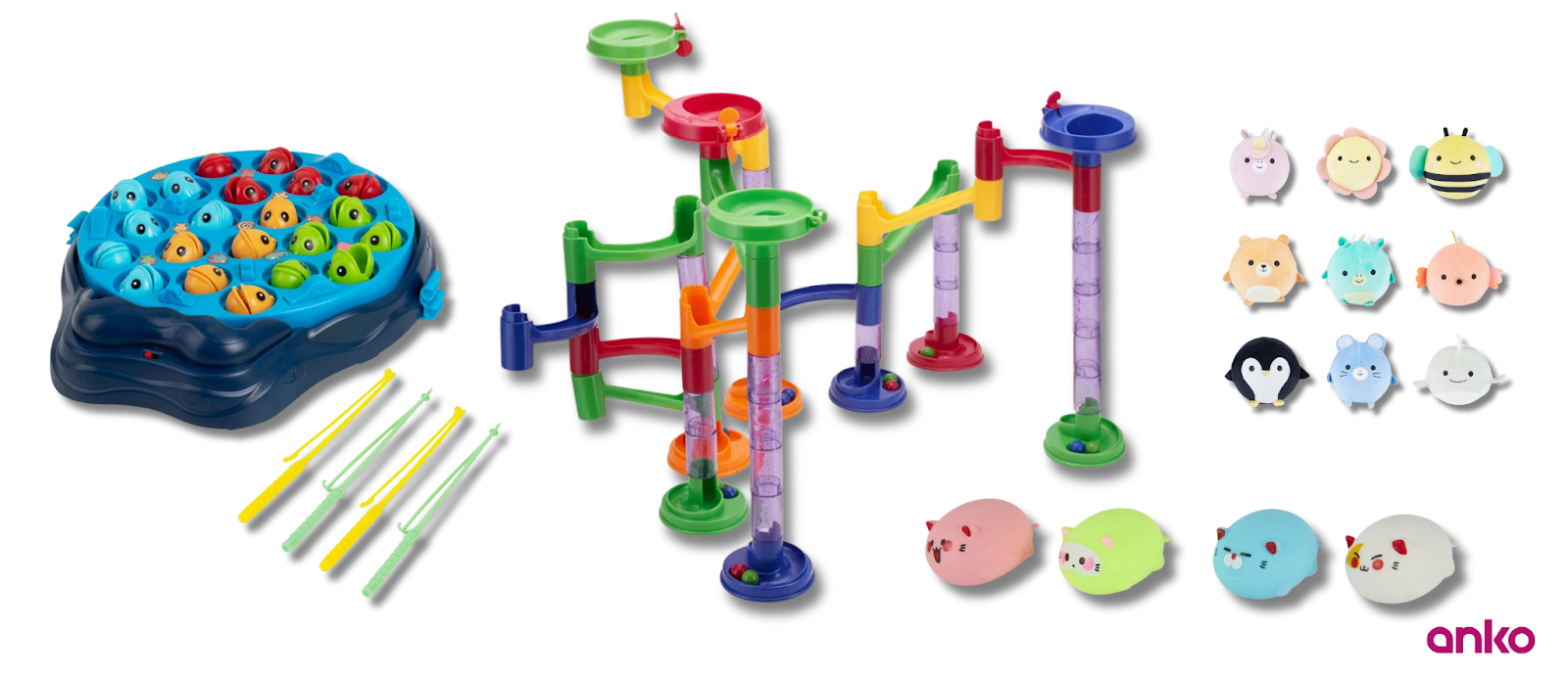 Fishing Game, Marble Race Track, and Squishy Toys | Anko Philippines