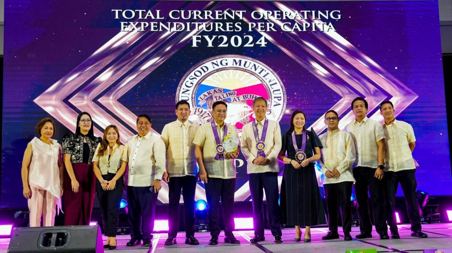 Muntinlupa City earns Top 8 ranking in DOF–BLGF spending performance metrics.