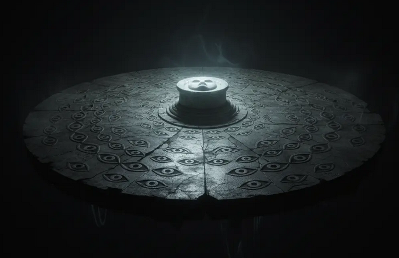 The Thousand-Eyed Mask hums to life, its presence both terrifying and irresistible.