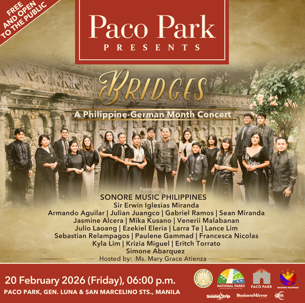 Manila, mark your calendars. February 20 belongs to BRIDGES: A Philippine-German Month Concert. Free. Powerful. Unforgettable.