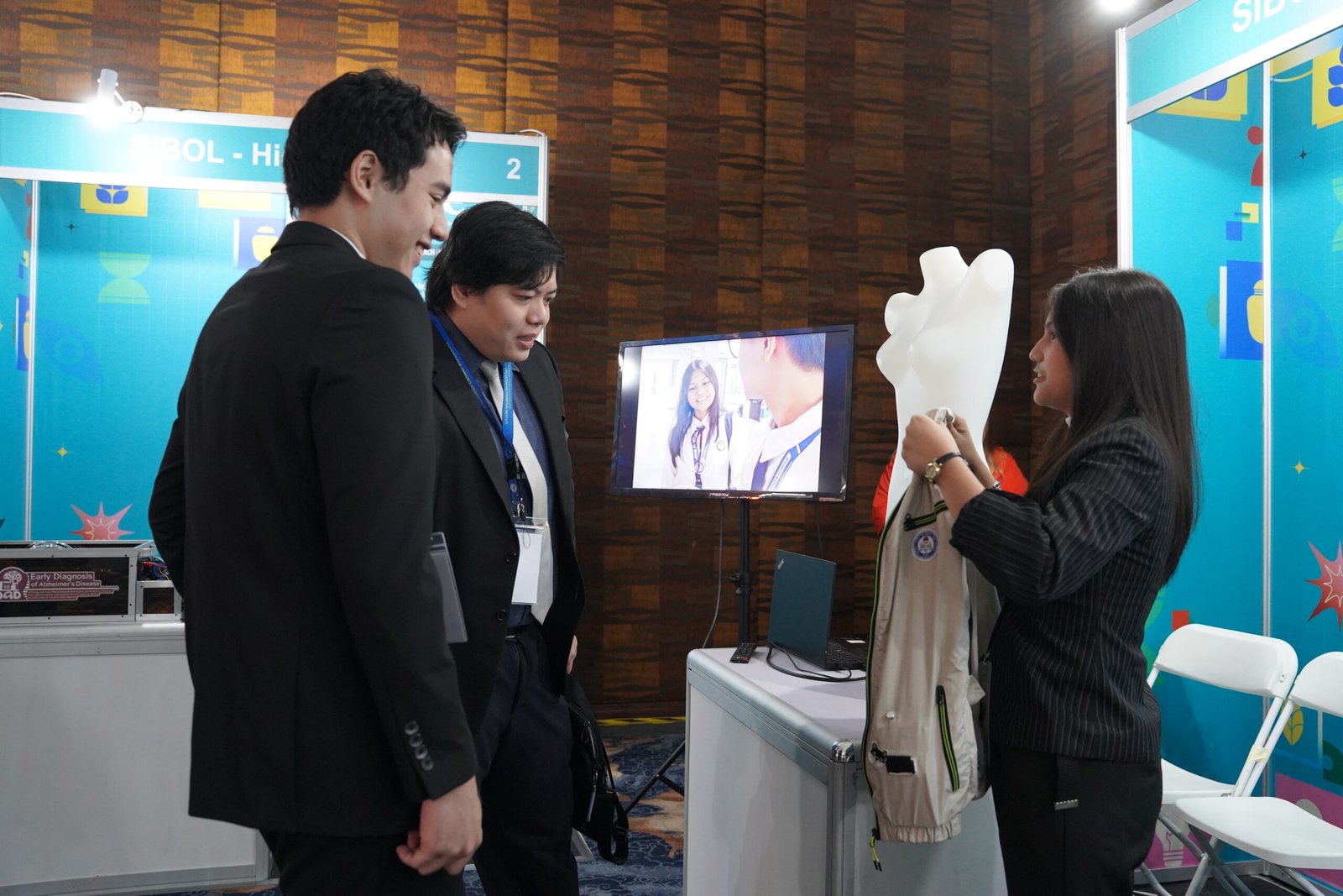 Filipino innovators present their technologies during the NICE 2026 exhibit opening