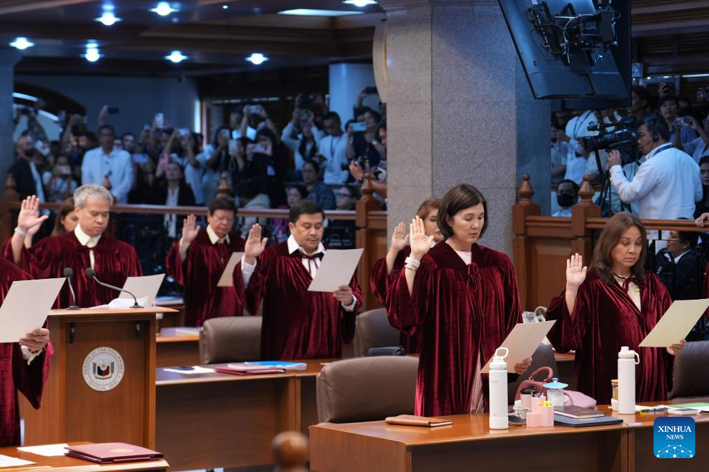 Philippine Senate convenes as impeachment court for Sara Duterte trial. [photo credit: Xinhua]