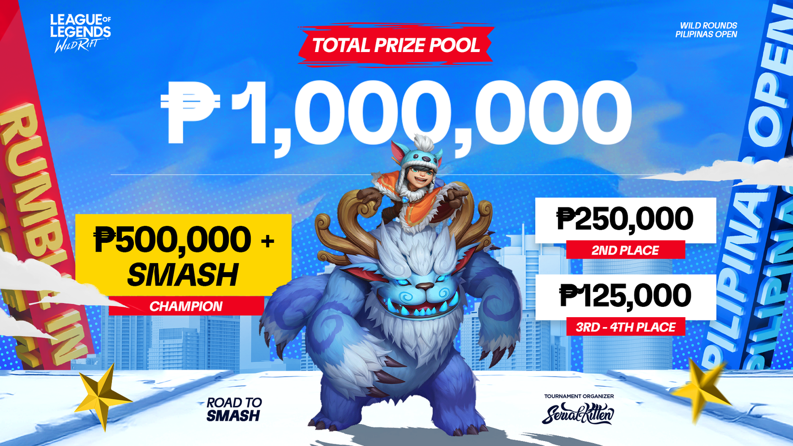 Wild Rounds: Pilipinas Open features a ₱1 million prize pool for competitors.