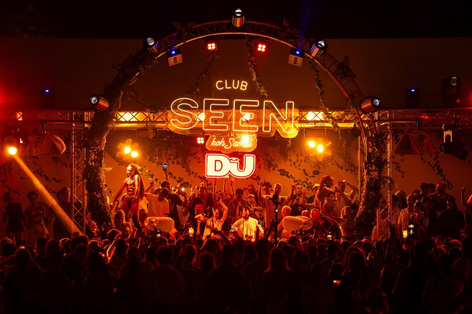 CLUB SEEN Koh Samui beachfront venue ahead of the Ministry of Sound event.