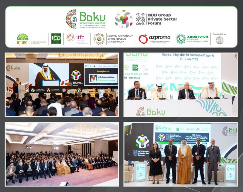 Delegates attend the 14th Islamic Development Bank Private Sector Forum in Baku, Azerbaijan.