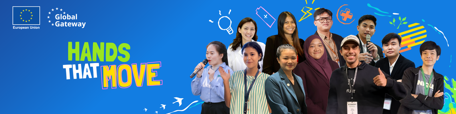 The EU-ASEAN “Hands that move” campaign highlights young changemakers across Southeast Asia.