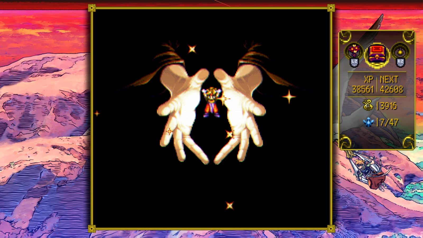 Terranigma adds modern features including rewind, remappable controls, item hot-swap, a quick magic button and multiple display options.