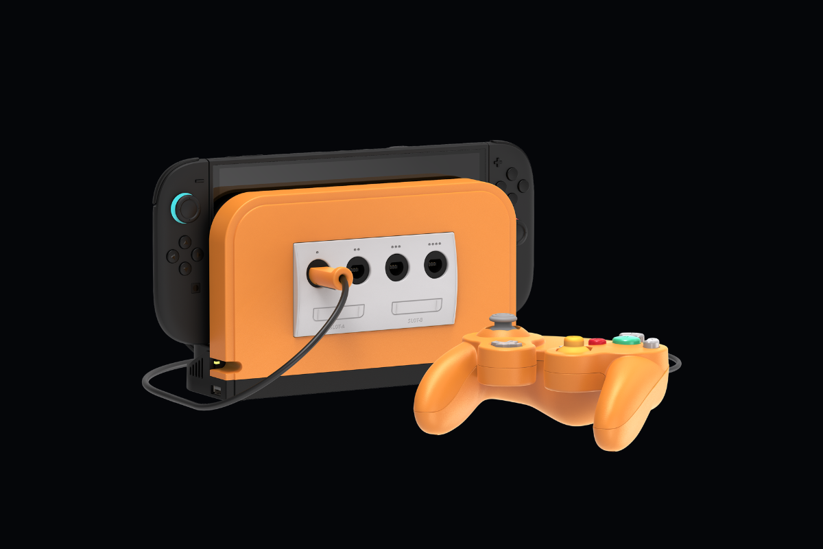 The Retro Fighters Battle Dock adds four wired GameCube-style controller ports for multiplayer gaming on Nintendo Switch 2.