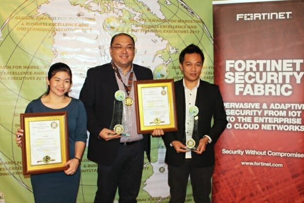 Fortinet PH bags awards in Global Awards for Marketing & Business Excellence and Outstanding Executives 2017