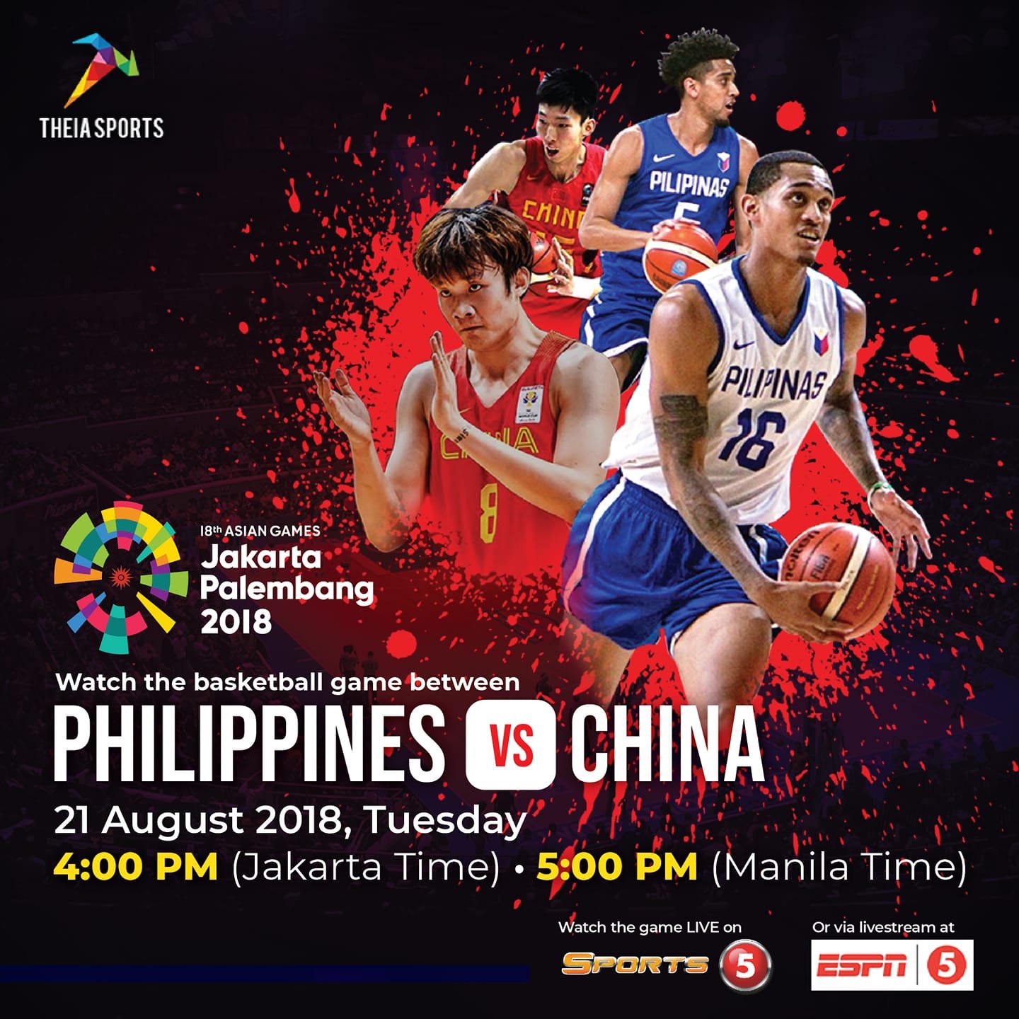 Asian Games 2018 Live Stream: Philippines vs China [WATCH]