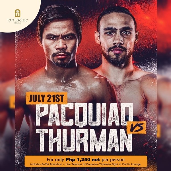 Knock-Out Stays for Pacquiao vs Thurman Fight at Pan Pacific Manila