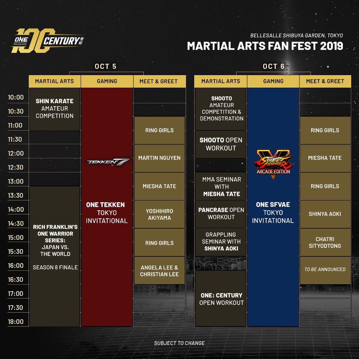 LOOK: ONE Martial Arts Fan Fest Official Schedule Released