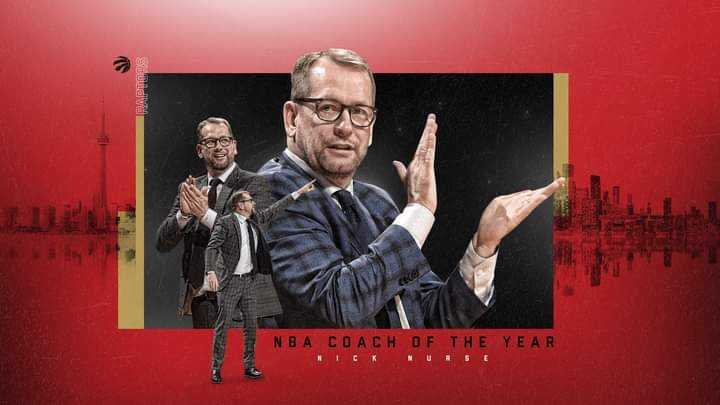 NBA: Raptors’ Nick Nurse named Coach of the Year