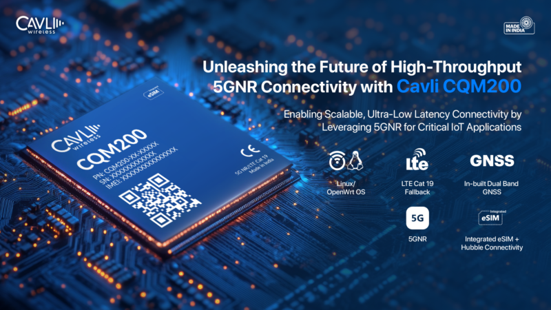 Cavli unveils CQM200 5G NR IoT module for high-bandwidth, low-latency connectivity