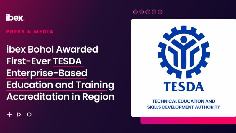 Ibex secures TESDA EBET accreditation in Central Visayas