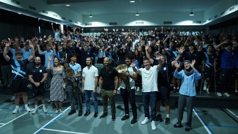 BRAVE CF athletes promote anti-bullying at Bahrain school