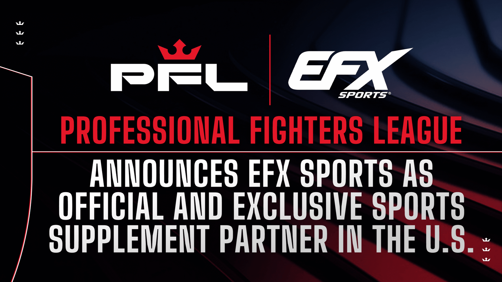 PFL partners with EFX Sports as official supplement brand in the U.S.