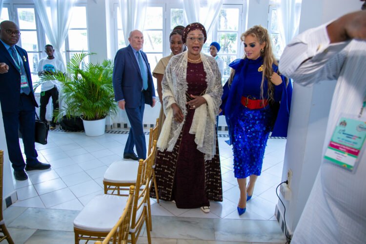 Nigeria’s First Lady joins African leaders to highlight national program achievements.