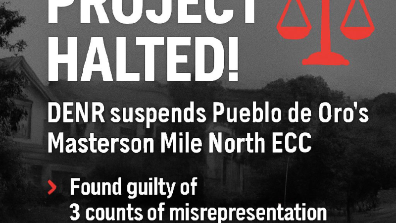 DENR-EMB halts Pueblo de Oro project over ECC misrepresentation in CDO