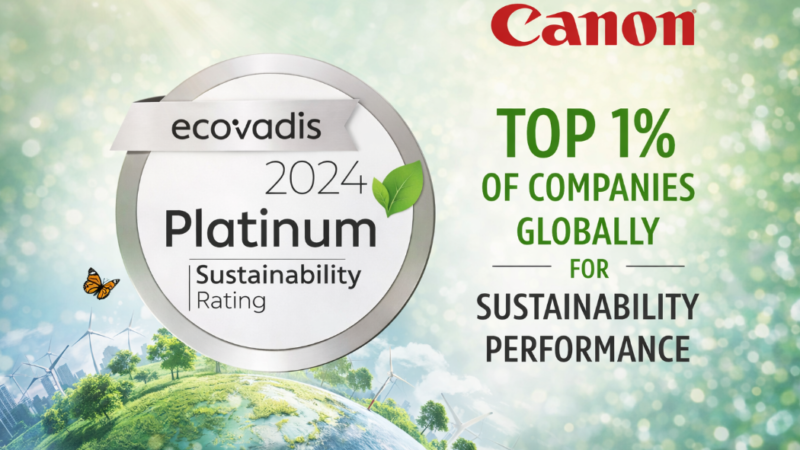 Canon earns EcoVadis Platinum status for second consecutive year
