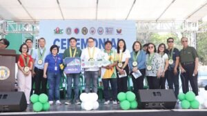 SHFC President Federico Laxa leads the ceremonial turnover of housing units.