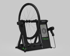 Berd’s upgraded TRUDI wheel truing machine now supports wheel sizes from 20-inch to 32-inch, including e-bikes.