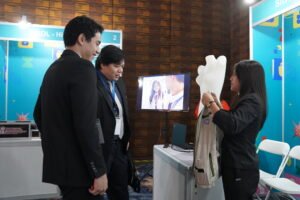 Filipino innovators present their technologies during the NICE 2026 exhibit opening