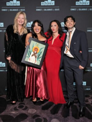 Belissa Escobedo receives the Outstanding Actress Performance in a Series Award at the 2026 NHMC Impact Awards Gala. (Photo by Rodin Eckenroth/Getty Images for National Hispanic Media Coalition)