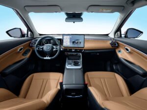 Interior view of the 2026 EMZOOM featuring a 14.6-inch touchscreen display and upgraded tech features.