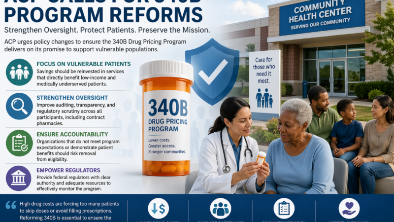 ACP calls for reform of 340B Drug Pricing Program to improve patient access and oversight