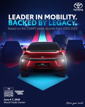 Visitors can explore Toyota vehicle options during the four-day motor show event.